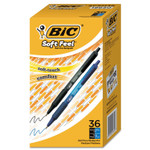 BIC Soft Feel Retractable Ball Point Pen Medium, Assorted - 1 mm Medium Pen Point - Retractable - Assorted Ink (BICSCSM361AST) Product Image 