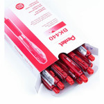 Pentel WOW! Retractable Ballpoint Pens - 1 mm Medium Pen Point - Retractable - Red Ink - Red Barrel Product Image 