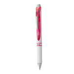 EnerGel Pearl Refillable Gel Pen - 0.7 mm Medium Needle Pen Point - Refillable - Retractable - Pink Ink - Pearl White Barrel (PENBL77PWP) Product Image 