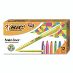 BIC Brite Liner - Chisel Marker Point - Fluorescent Blue, Fluorescent Green, Fluorescent Orange, Fluorescent Pink, Fluorescent Yellow Ink - Water Based (BICBLP51WASST) Product Image 