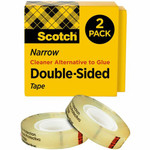 Scotch Permanent Double-Sided Tape - 1/2"W - 36 yd Length x 0.50" Width - 3" Core - Clear - Long Lasting - (MMM6652P1236) Product Image 
