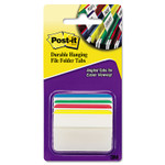 Post-it Durable Tabs - Write-on Tab(s) - 1.50" Tab Height x 2" Tab Width - Blue, Green, Red, Yellow Tab(s) - Repositionable (MMM686A1) Product Image 