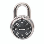 Master Lock Combination Lock - 3 Digit - 0.28" Shackle Diameter - Cut Resistant, Rust Resistant - Steel (MLK1500D) Product Image 