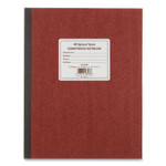 Rediform Quad Ruled Lab Computation Notebook - 75 Sheets - Ruled Margin - 9 1/4" x 11 3/4" Sheet Size - Green Paper - Brown Pressboard Cover (RED43648) Product Image 