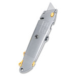 Stanley Quick-Change Utility Knife - 3 Blade - 6" Cutting Length - 0.8" Height x 3" Width x 8.5" Length - Heavy Duty, Retractable - Black, Silver (BOS10499) Product Image 