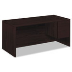 HON 10500 H10583R Pedestal Desk - 29.5" Height x 66" Width x 30" Depth - 2 x Box, File Drawer(s)Right Side - Flat Edge (HON10583RNN) Product Image 