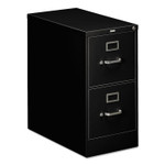 HON 310 H312 File Cabinet - 29" Height x 15" Width x 26.5" Depth - 2 - Finish: Black - Lockable, Durable, Label Holder - For File, File Folder, Desk (HON312PP) Product Image 