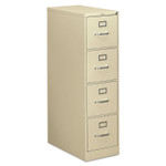 HON 310 H314 File Cabinet - 52" Height x 15" Width x 26.5" Depth - 4 - Finish: Putty - Lockable, Durable, Label Holder - For File, Office, File Folder, Desk (HON314PL) Product Image 