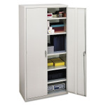 HON Brigade Storage Cabinet - 72" Height x 36" Width x 18.1" Depth - 6 Shelve(s) - 5 Adjustable Shelf(ves) - Material: Steel - Finish: Light Gray (HONSC1872Q) Product Image 