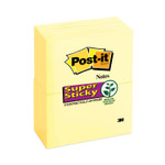 Post-it Super Sticky Notes - 1080 - 3" Flag/Note Width x 5" Flag/Note Length - Rectangle - 90 Sheets per Pad - Unruled (MMM65512SSCY) Product Image 