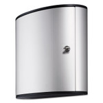 DURABLE 36 Key Brushed Aluminum Cabinet - 4.8" Width x 11" Depth x 11.9" Height - 1 x Front Open Door(s) - Security Lock - Silver (DBL195223) Product Image 