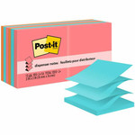 Post-it Dispenser Notes - 1200 - 3" Flag/Note Width x 3" Flag/Note Length - Square - 100 Sheets per Pad - Unruled - (MMMR33012AN) Product Image 