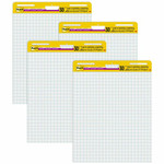 Post-it Self-Stick Easel Pad Value Pack with Faint Grid - 30 Sheets - Stapled - Feint Front Ruling - Blue Margin - 18.50 lb Basis Weight Product Image 