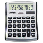 Victor 11003A Mini Desktop Calculator - Large Display, Angled Display, Dual Power, Independent Memory, Environmentally Friendly, Battery Backup - Battery/Solar Powered (VCT11003A) Product Image 