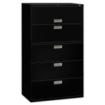 HON Brigade 600 H695 Lateral File - 64" Height x 42" Width x 18" Depth - 5 - Finish: Black (HON695LP) Product Image 