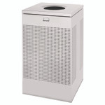 Rubbermaid Commercial Silhouettes 20G Waste Container - 20 gal Capacity - Square - Perforated, Fire-Safe, Durable - 30.4" Height x 18.4" Width x 18.4" Depth - Steel, Metal (RCPSC18EPLSM) Product Image 
