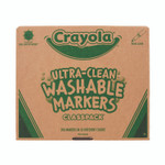Crayola 10-Color Ultra-Clean Washable Marker Classpack - Fine Marker Point - Washable - Assorted Ink - Water Based (CYO588211) Product Image 