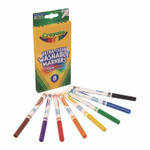 Crayola Thinline Washable Markers - Fine Marker Point - Washable - Red, Orange, Yellow, Green, Blue, Violet, Brown, Black Ink - Water Based (CYO587809) Product Image 