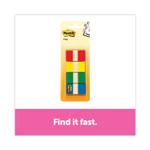 Post-it Flags - 40 x Red, 40 x Yellow, 40 x Blue, 40 x Green - 1" Flag/Note Width x 1 3/4" Flag/Note Length - Rectangle - Unruled - Red, Yellow, Green, Blue, Assorted (MMM680RYGB2) Product Image 