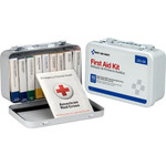 First Aid Only 10-unit ANSI 64-piece First Aid Kit - 64 x Piece(s) For 10 x Individual(s) - 4.5" Height x 7.5" Width x 2.4" Depth - Metal Case Product Image 