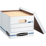 Bankers Box STOR/FILE File Storage Box - External Dimensions: 12.5" Width x 16.3" Depth x 10.5" Height - Media Size Supported: Legal, Letter - Lift-off Closure - Basic Duty - Stackable Product Image 