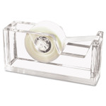 Kantek Tape Dispenser - Holds Total 1 Tape(s) - Refillable - Non-skid Base - Acrylic - Clear (KTKAD60) Product Image 