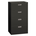 HON Brigade 600 H674 Lateral File - 53.3" Height x 30" Width x 18" Depth - 4 - Finish: Charcoal (HON674LS) Product Image 