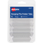 Avery Hanging File Folder Tabs, 1/5 Cut, 20 Total (06727) - 720 Tab(s) - 1/5 - 9" Tab Height x 2" Tab Width - Matte Clear Film Tab(s) - 20/Pack (AVE06727) Product Image 