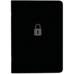 Rediform Password Notebook - 64 Pages - Sewn - 0.40" Height x 3.5" Width x 5" Length - Black Cover - Compact, Flexible Cover, Bilingual Format, Note Section (REDA00781) Product Image 