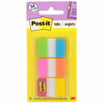 Post-it Alternating Tabs - 36 Tab(s) - 1" Tab Height x 1.50" Tab Width - Self-adhesive - Green Poly, Orange, Red, Yellow, Pink, Blue Tab(s) Product Image 