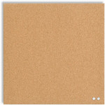 U Brands Frameless Cork Canvas Bulletin Board - 14" Board Height x 14" Board Width - Natural Cork Surface - Self-healing, Frameless, Easy Installation, Sleek Style, Self-healing, Mounting System Product Image 