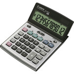 Canon BS1200TS Desktop Calculator - Metal Cover, Auto Power Off, Rubber Grip, Non-slip Rubber Feet - 12 Digits - LCD - Battery/Solar Powered - 1.1" Height x 5.1" Width x 7.3" Length (CNMBS1200TS) Product Image 