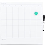 U Brands Magnetic Frameless Dry-Erase Calendar Board - 14" (1.2 ft) Width x 14.6" (1.2 ft) Height - White Painted Steel Surface - Square - Horizontal - Magnetic (UBR461U0004) Product Image 