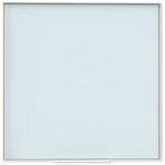 U Brands Glass Non-Magnetic Dry-Erase Board - 36" (3 ft) Width x 36" (3 ft) Height - Frosted White Tempered Glass Surface - White Aluminum Frame - Square - Horizontal/Vertical Product Image 