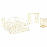 U Brands Vena Desktop Organization Kit - Metal - Gold Product Image 