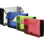 Lion EXPAND-N-FILE Letter File Wallet - 8 1/2" x 11" - 3" Expansion - Transparent Pink (LIO48160PK) Product Image 