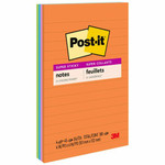 Post-it Super Sticky Notes - Energy Boost Color Collection - 180 - 4" Flag/Note Width x 6" Flag/Note Length - Rectangle - 45 Sheets per Pad Product Image 
