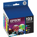 Epson DURABrite 125 Original Inkjet Ink Cartridge - Black, Cyan, Magenta, Yellow - 4 / Pack - Inkjet - Black, Cyan, Magenta, Yellow Product Image 