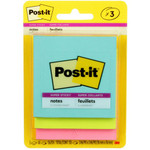 Post-it Super Sticky Notes - Supernova Neons Color Collection - 135 - 3" Flag/Note Width x 3" Flag/Note Length - Square - 45 Sheets per Pad Product Image 