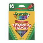 Crayola Triangular Anti-roll Crayons - Assorted - (CYO524016) (CYO524016) Product Image 