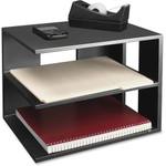 Victor Corner Shelf Unit - 3 Shelf(ves) - 13.50" Height x 13.50" Width x 10.50" Depth - Desktop - Reversible, Non-slip Feet, Sturdy, Durable, Scratch Resistant, Scuff Resistant - Matte Black (VCT11205) Product Image 