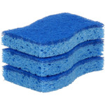 Scotch-Brite No Scratch Scrub Sponges - 2.8" Height x 4.5" Width x 4.5" Length x 590 mil Thickness - 3 / Pack (MMMMP3) Product Image 