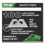PHC Pacific S4/S3 Safety Cutter Replacement Blades - Straight Style - Steel - Silver (PHCSP017) Product Image 