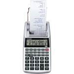 Canon P1DHV3 Compact Printing Calculator - Sign Change, Built-in Memory, Item Count, Clock, Calendar - 12 Digits - 1.6" Height x 3.9" Width x 7.7" Length - Sliver Product Image 