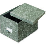 Globe-Weis Agate Heavy-duty Card File Lid Box - Internal Dimensions: 9" Width x 6" Height - External Dimensions: 11.6" Depth - 1000 x Card - Heavy Duty - Fiberboard (GLW96GRE) Product Image 