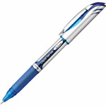 EnerGel EnerGel Deluxe Liquid Gel Pens - 0.7 mm Medium Pen Point - Refillable - Blue Ink - Gel-based - Silver Barrel Product Image 