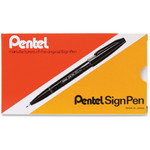 Pentel Fiber-tipped Sign Pens - Bold Pen Point - Green Ink - Water Based - Fiber Tip (PENS520D) Product Image 
