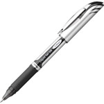 EnerGel EnerGel Deluxe Liquid Gel Pen - 1 mm Bold Pen Point - Refillable - Black Ink - Gel-based - Silver Barrel (PENBL60A) Product Image 