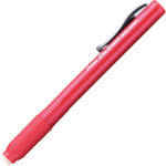 Pentel Rubber Grip Clic Eraser - Red Barrel - Pen - Refillable - 1 Each (PENZE22B) Product Image 