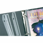 Baumgartens Magazine Organizer 12 Pack WHITE (JT-9000) - 11.6" Length - 3 x Holes - 3 x Rings - Ring Binder - White, Clear Product Image 